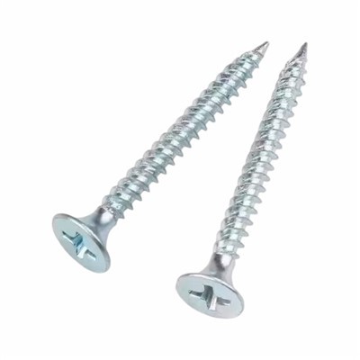 플랫 헤드 마른 벽에서 나온 나사